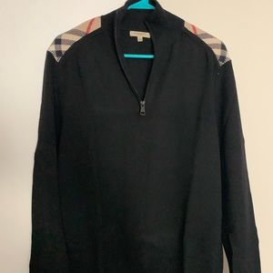 Burberry Men’s 1/4 Zip Merino Wool Sweater L